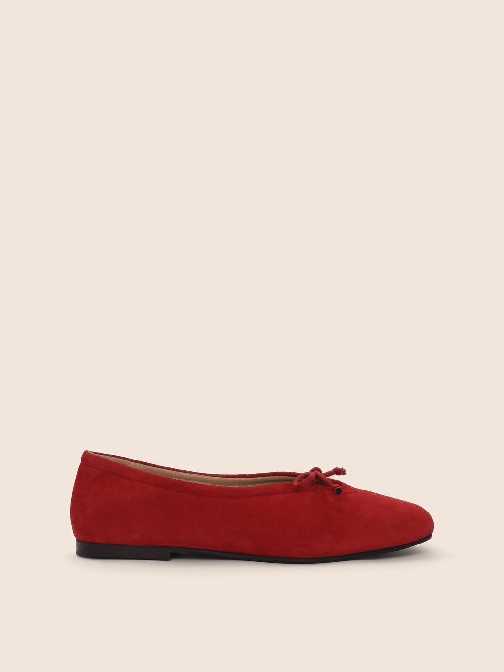 Maguire Prato Cherry Suede Ballerina - Red