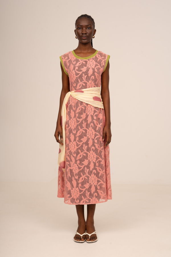 Carmensays Embroidery Occasion Dress - Proposal Pink