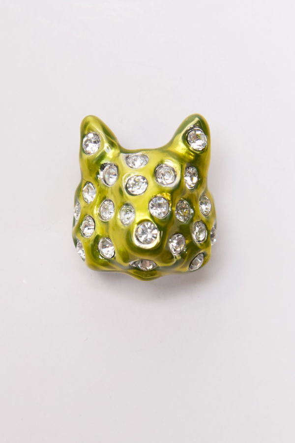 Collina Strada Puffy Bunny Ring - Lime