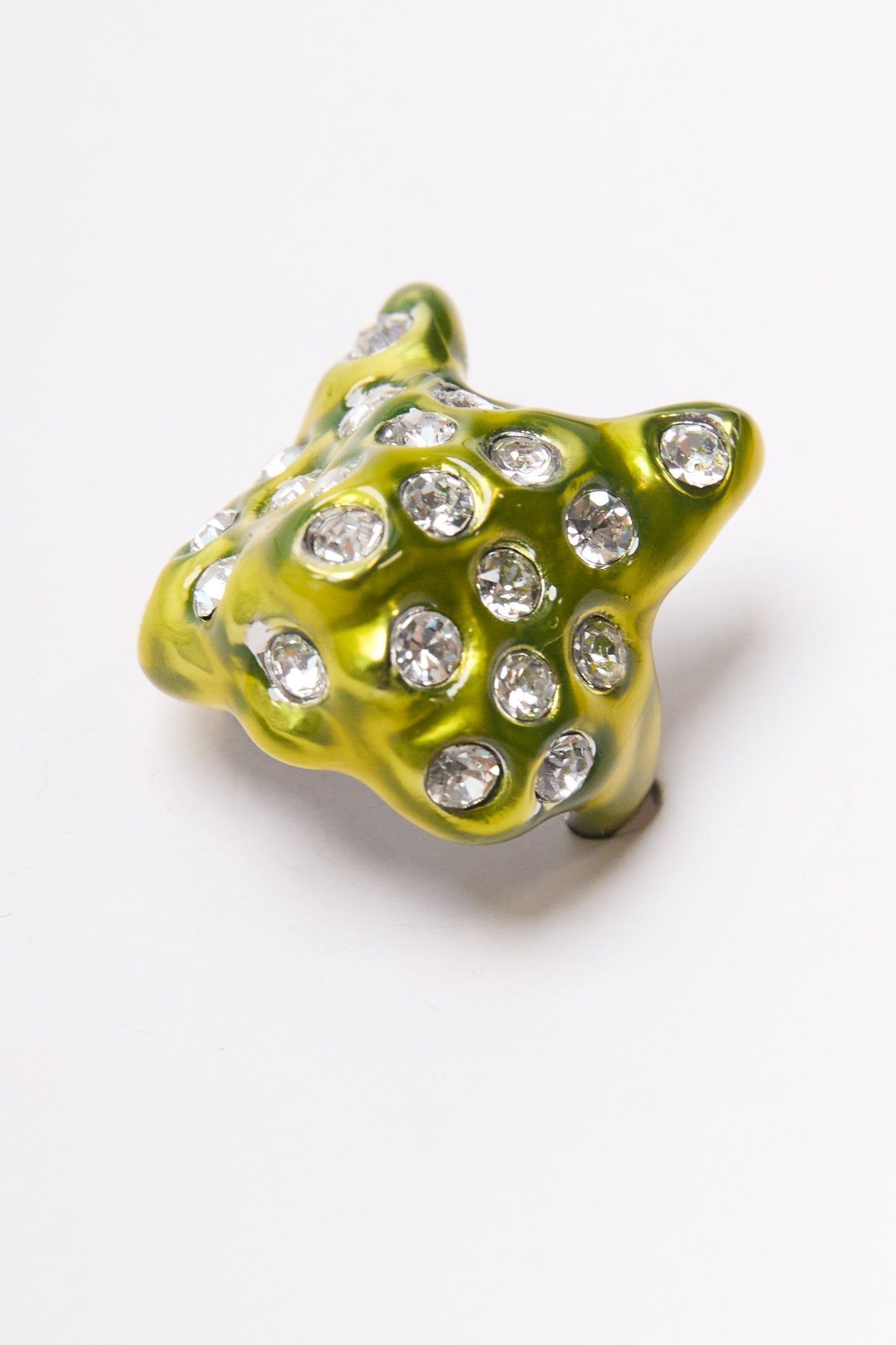 Collina Strada Puffy Bunny Ring - Lime