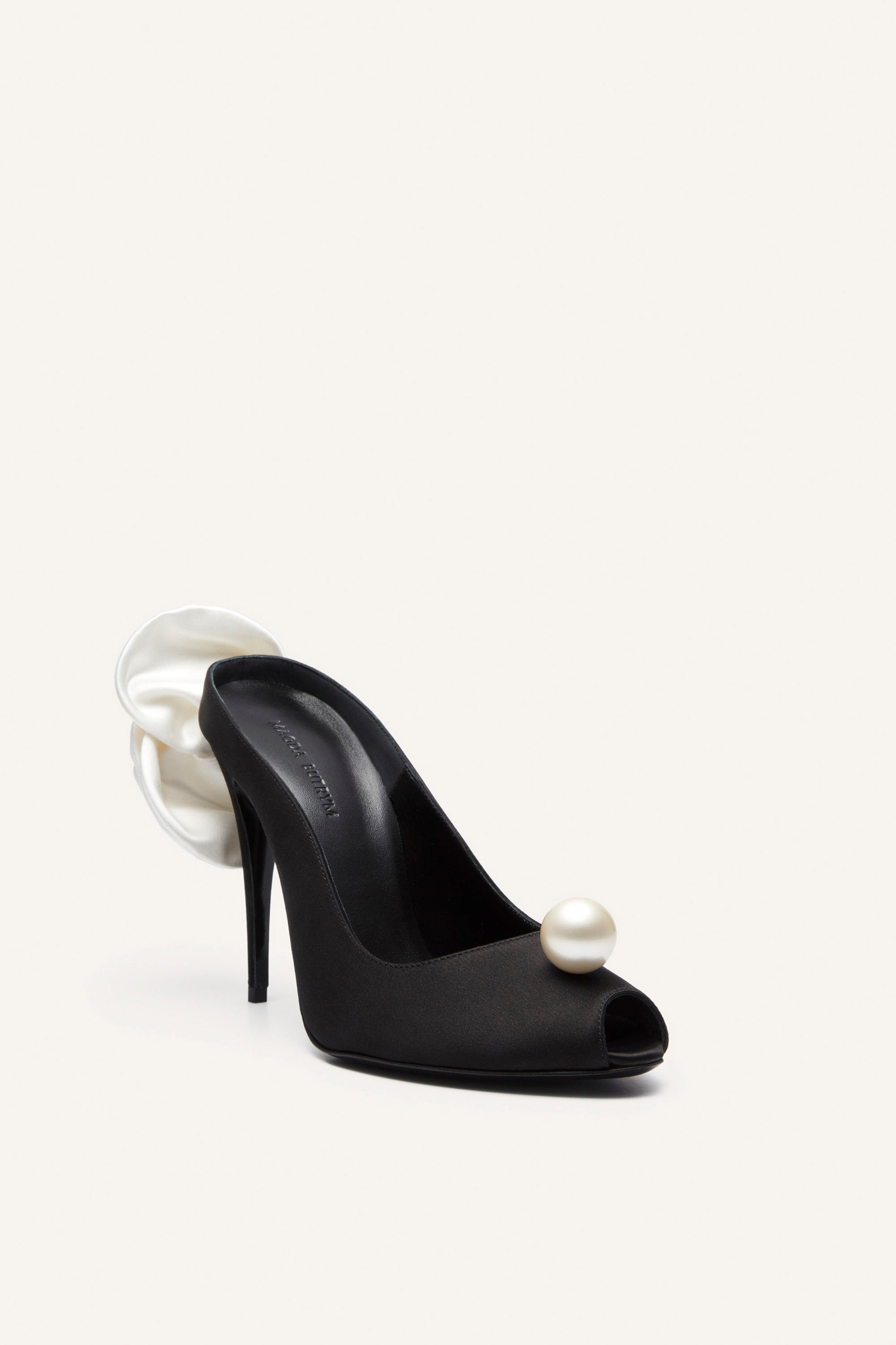 Magda Butrym RE24 Peep Toe Mules - Black