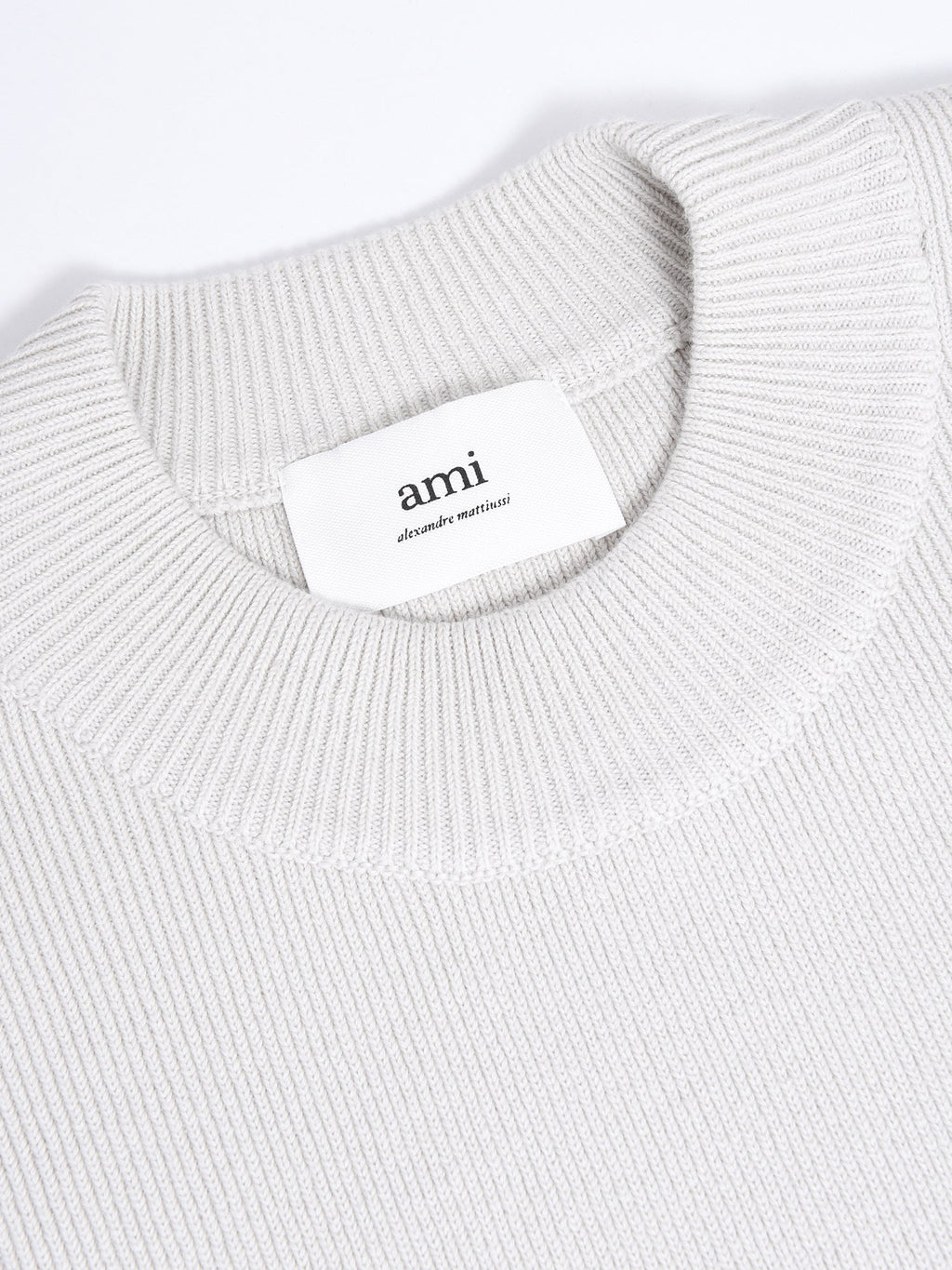 AMI RED ADC CREWNECK SWEATER - CHALK