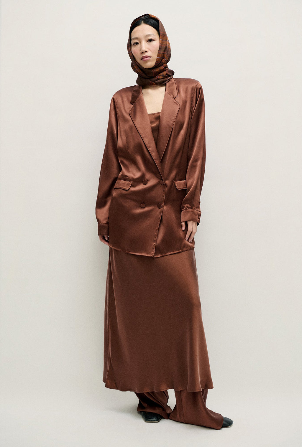 Silk Laundry Relaxed Blazer - Root