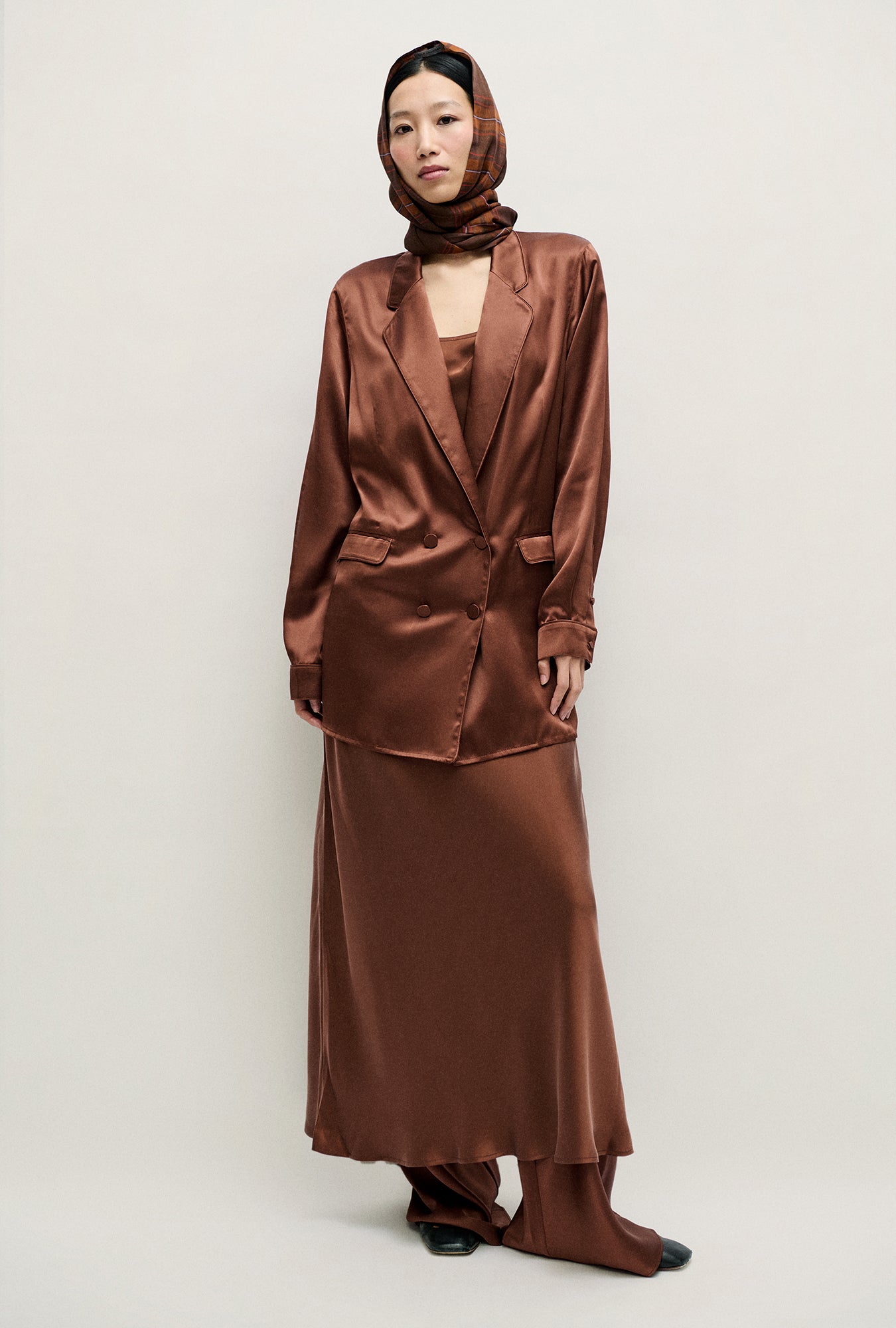 Silk Laundry Relaxed Blazer - Root