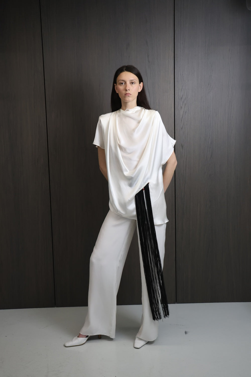 MAET Relian Draped Top - Ivory