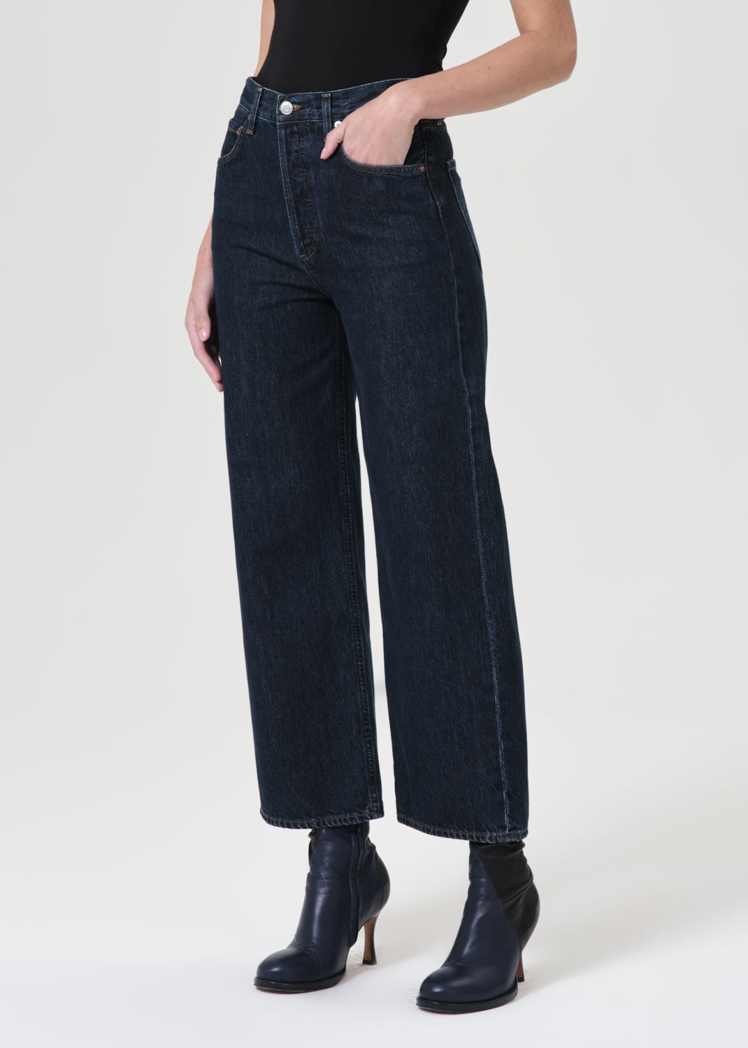 Agolde Ren Hi Rise Wide Leg - Polished