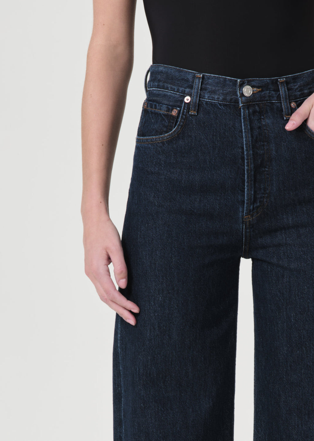 Agolde Ren Hi Rise Wide Leg - Polished