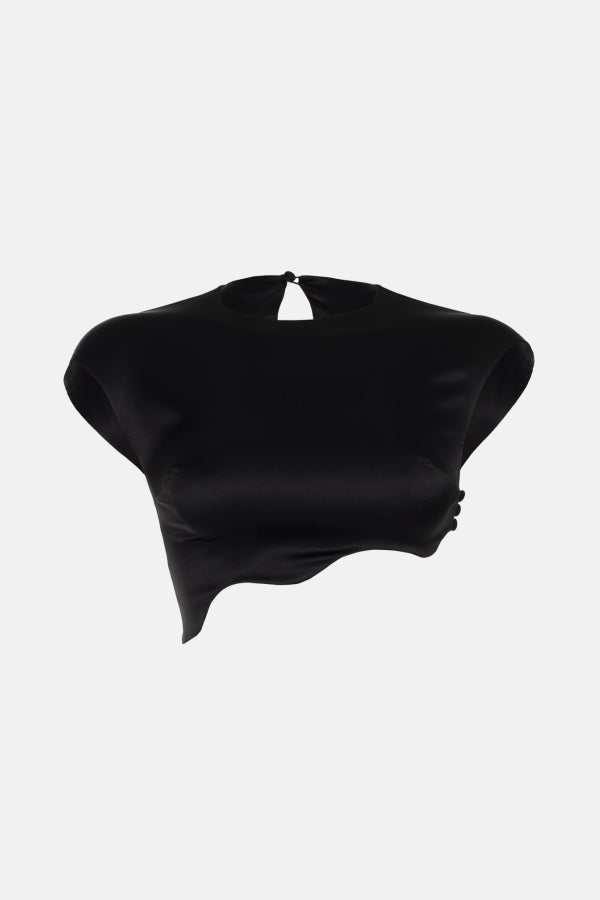 MAET  RHEA Silk Top - Black