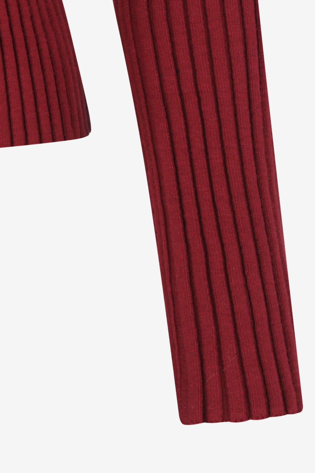 AMOMENTO Ribbed High Neck Zip Up