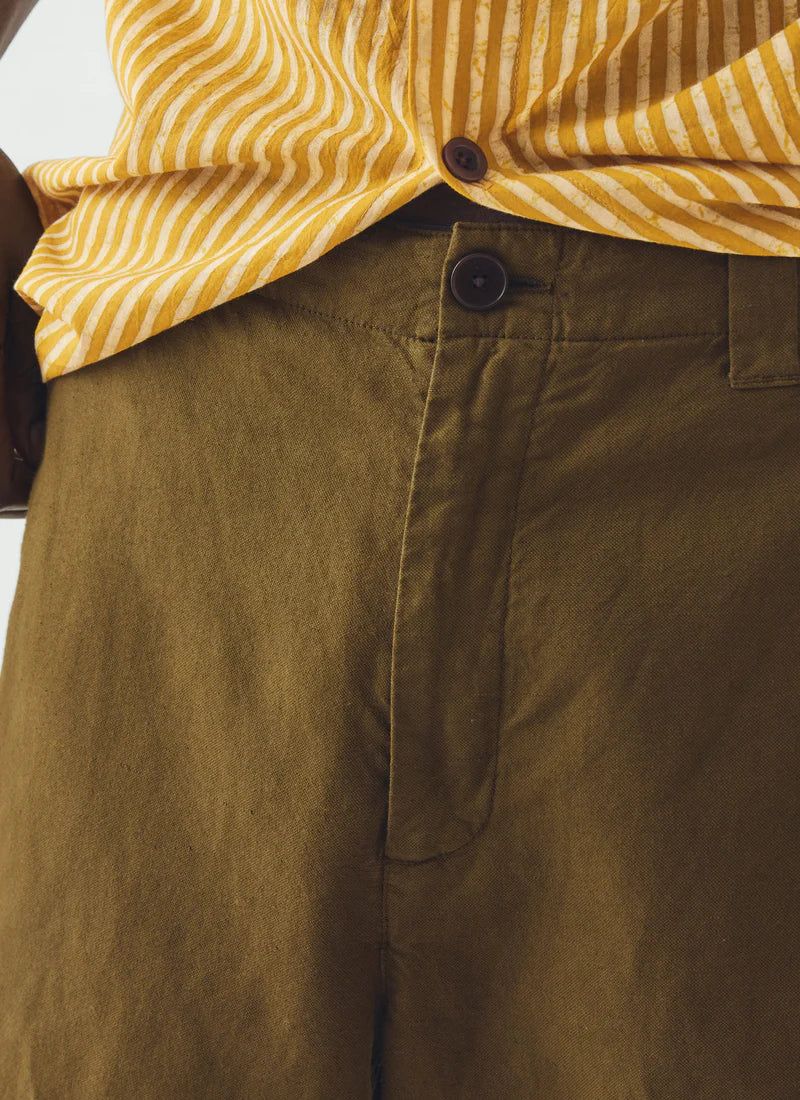 TOAST Rory Linen Trouser - Bronze Green
