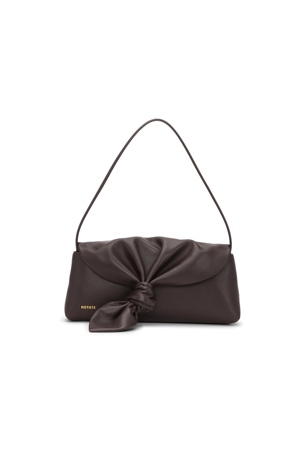 ROTATE Birger Christensen Leather Knot Scarf Bag - Mole
