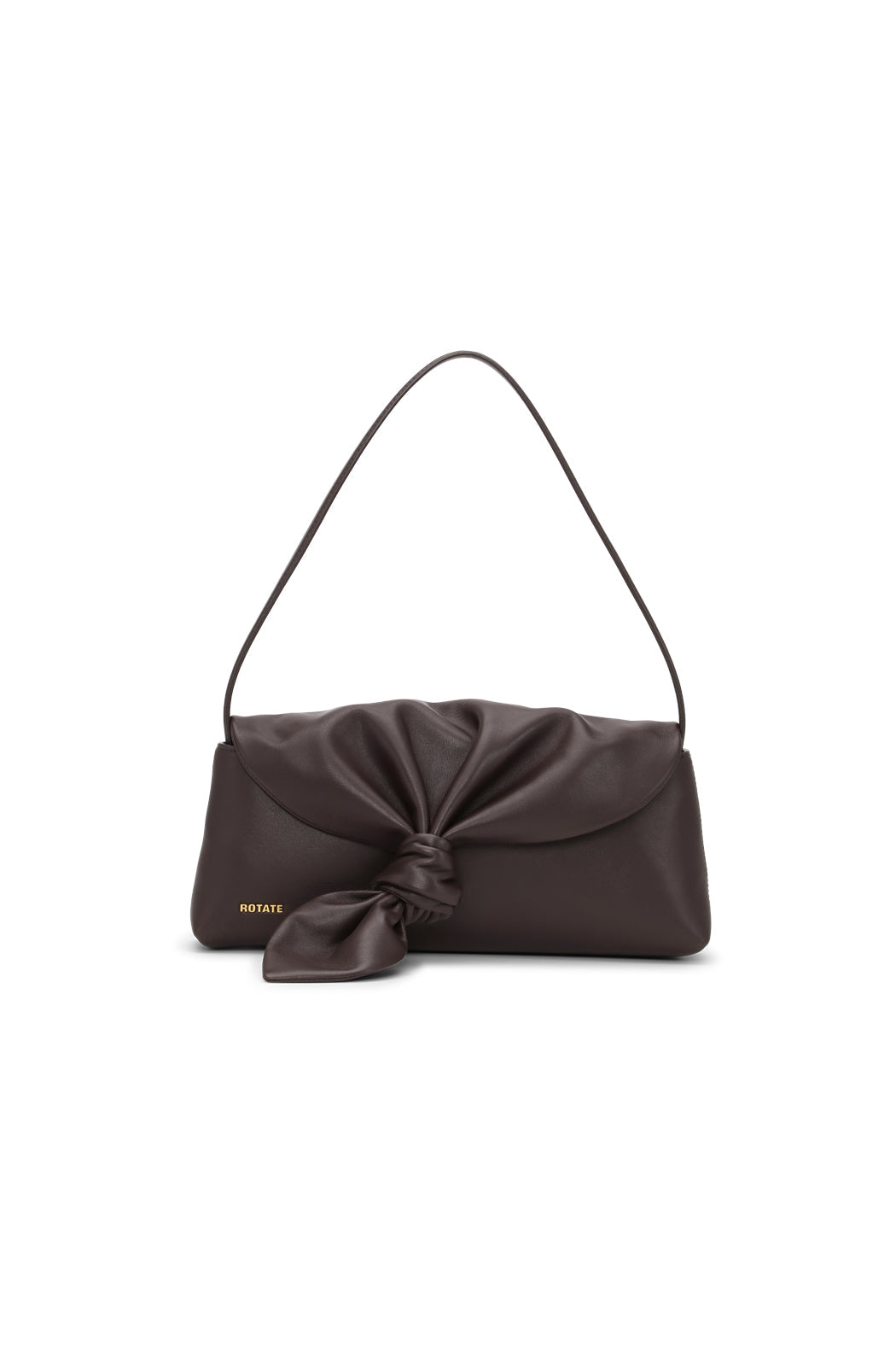 ROTATE Birger Christensen Leather Knot Scarf Bag - Mole
