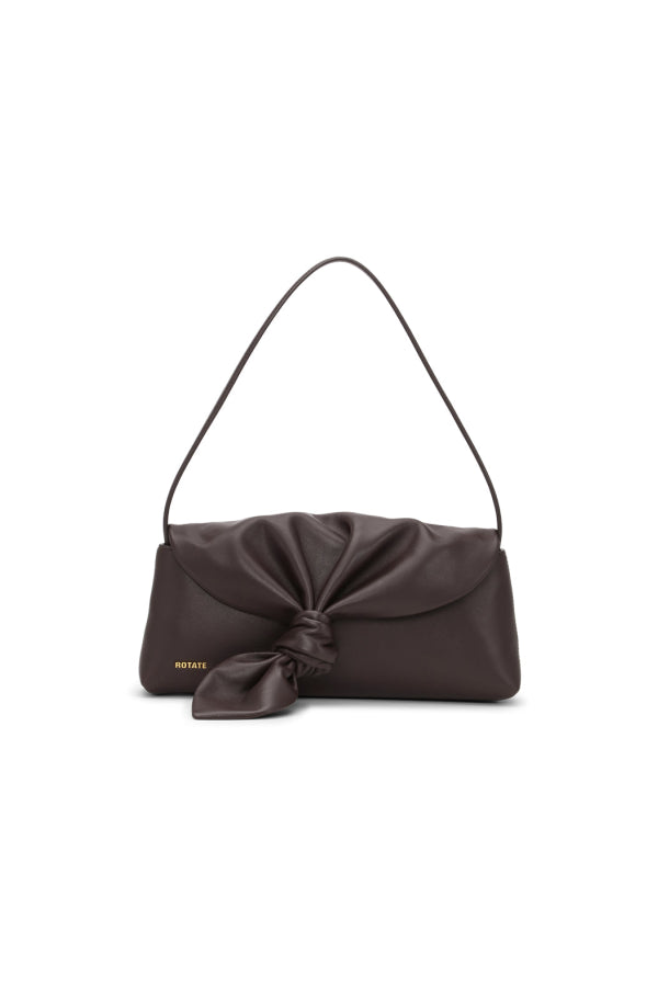 ROTATE Birger Christensen Leather Knot Scarf Bag - Mole