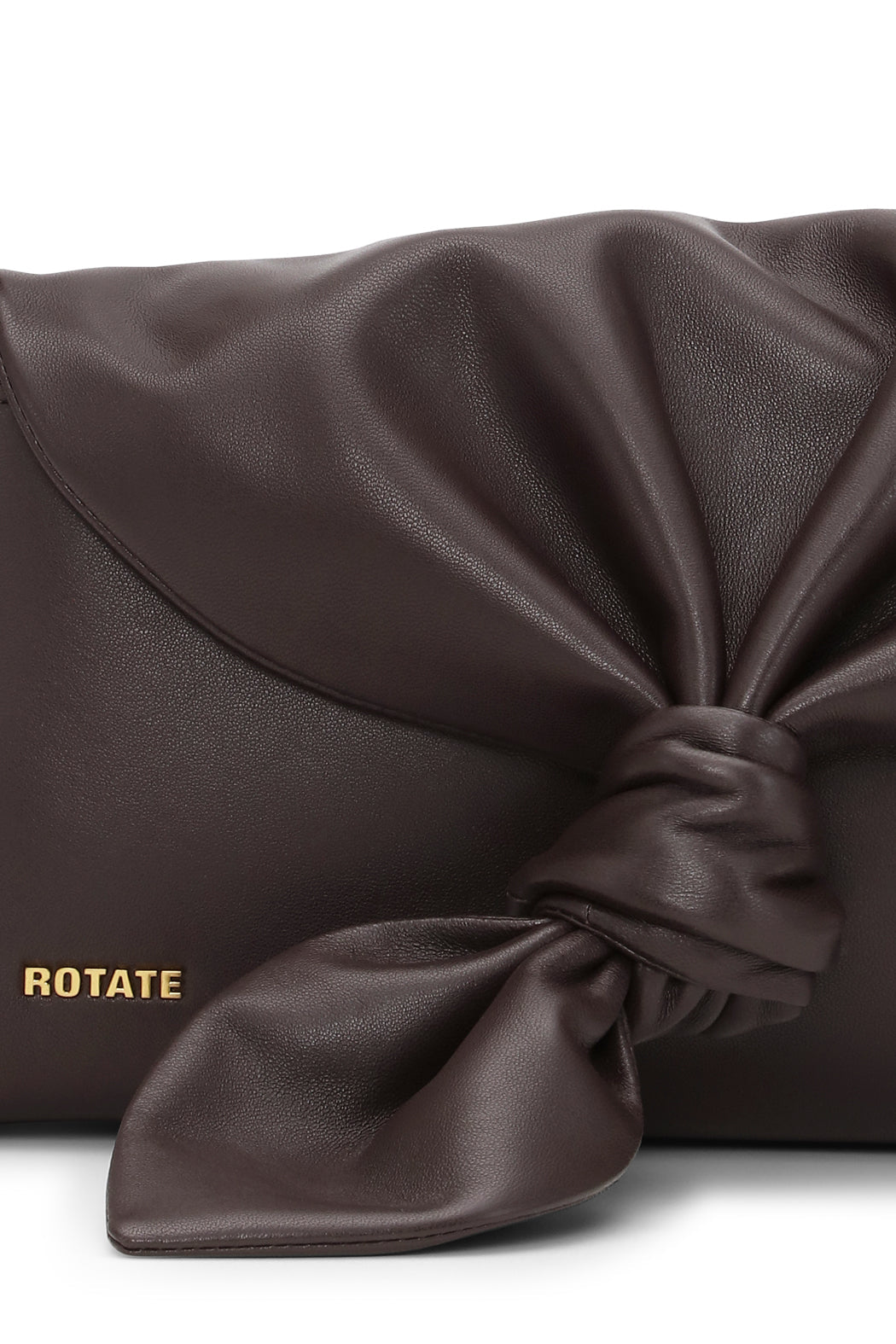 ROTATE Birger Christensen Leather Knot Scarf Bag - Mole
