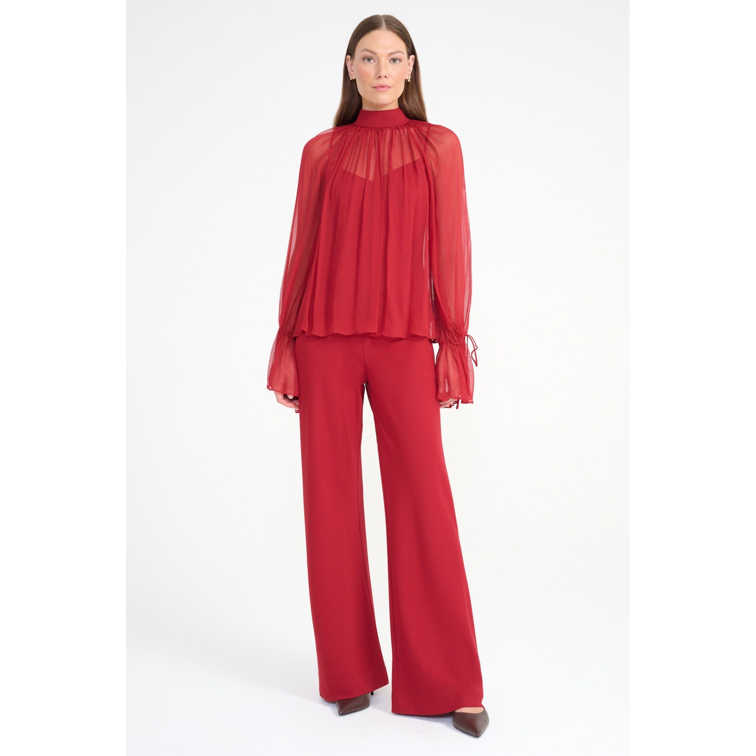 Staud Roux Top - Pomegranate