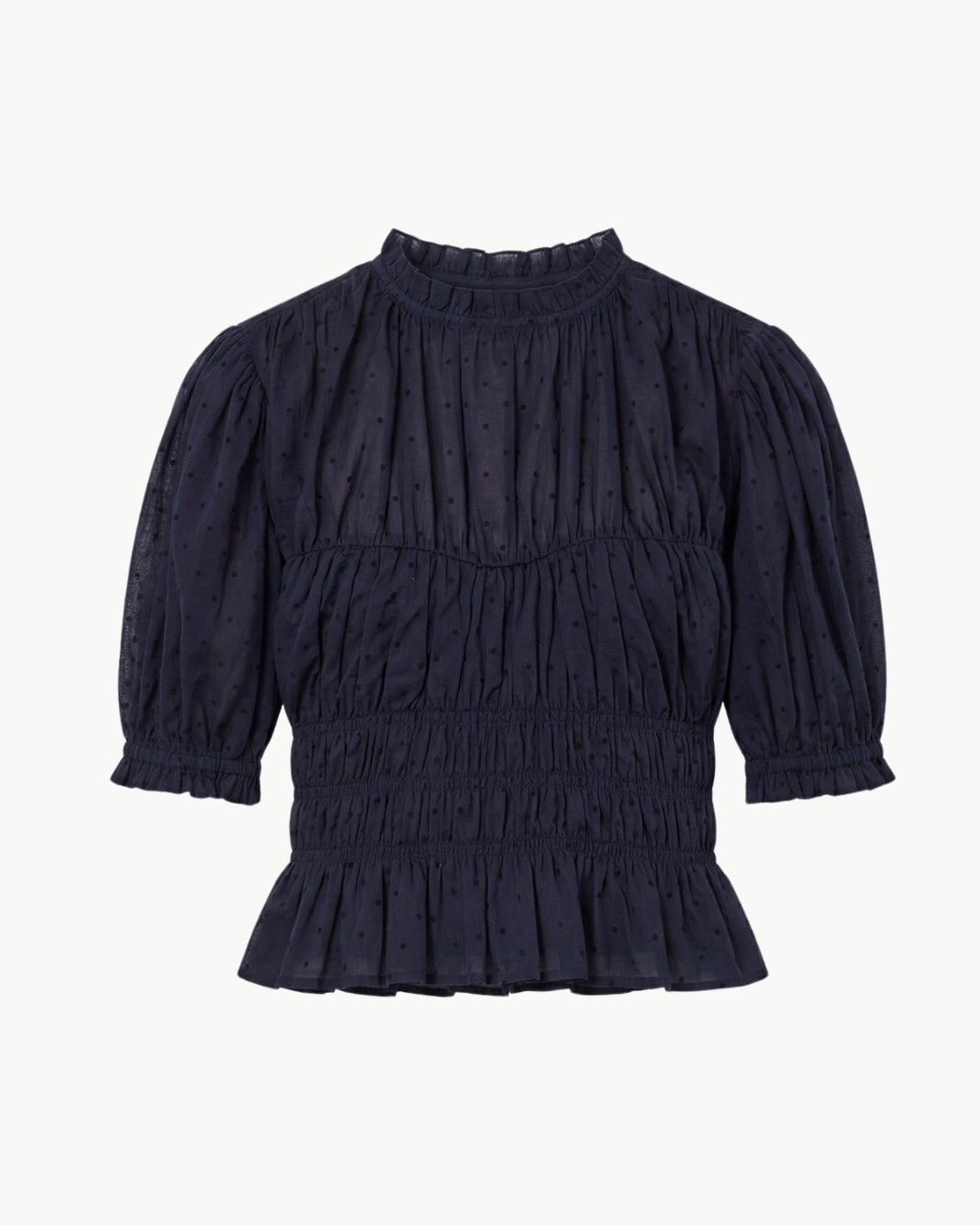 Ulla Johnson Rae Short Sleeve Cotton Top - Nightfall