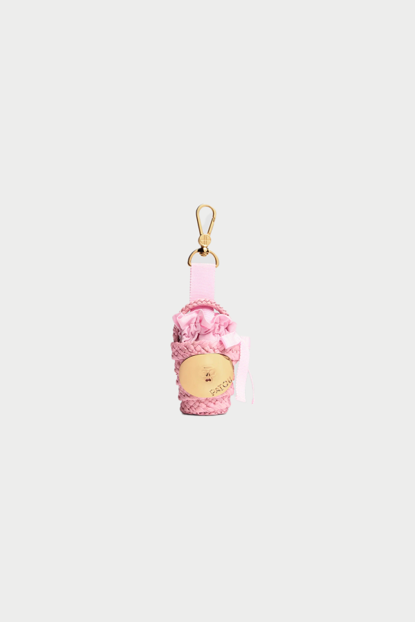 Patou Raffia Bag Charm - Pink