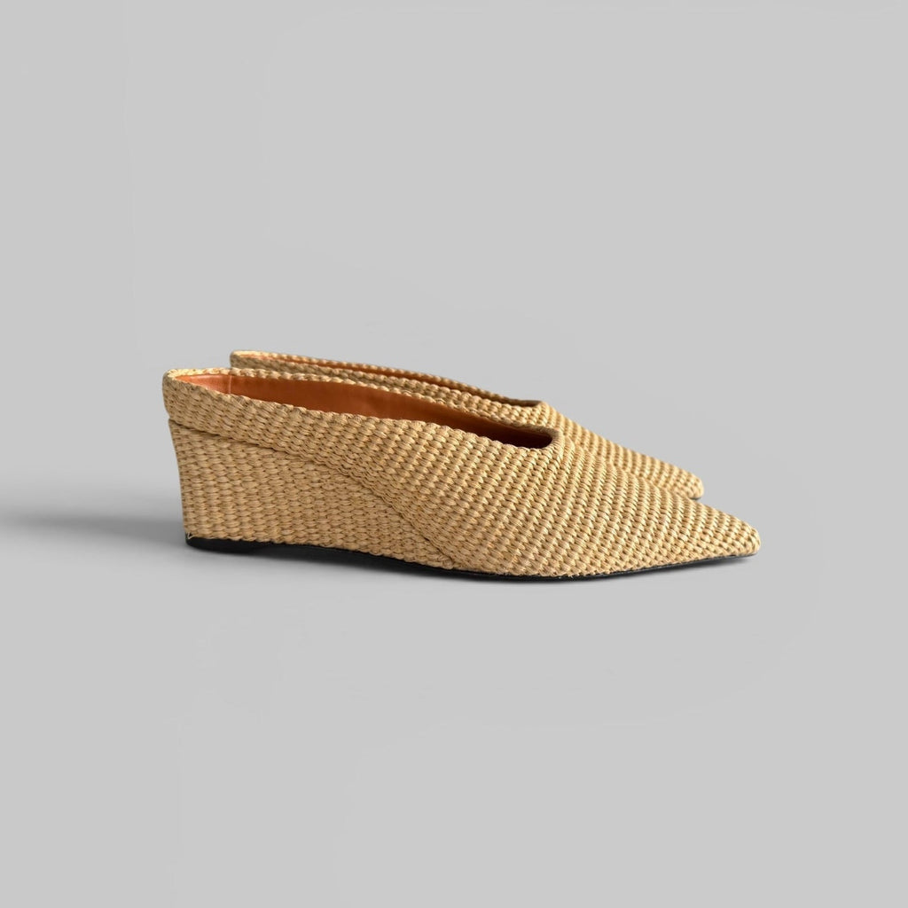 Simon Miller Raffia Gala Wedge - Natural