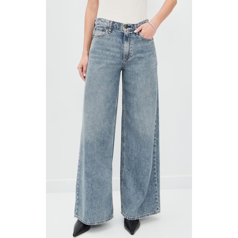Rag & Bone Featherweight Sofie Full Wide-Leg Pants - Theo