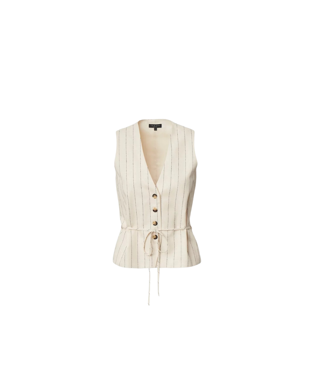 Rag & Bone Paulette Stripe Vest - White Stripe