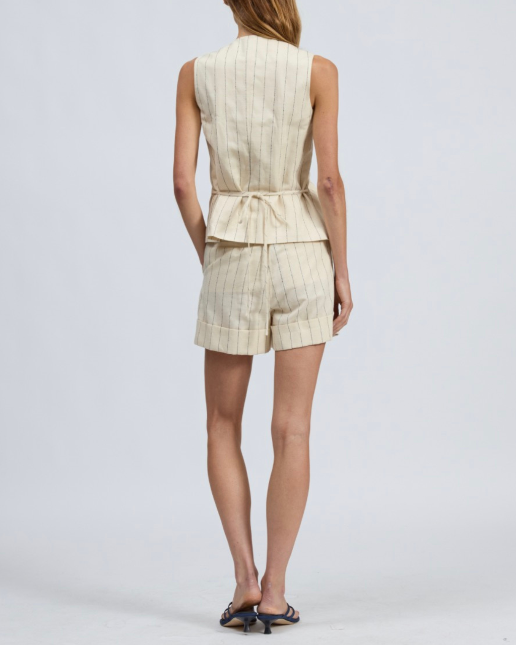 Rag & Bone Paulette Stripe Vest - White Stripe