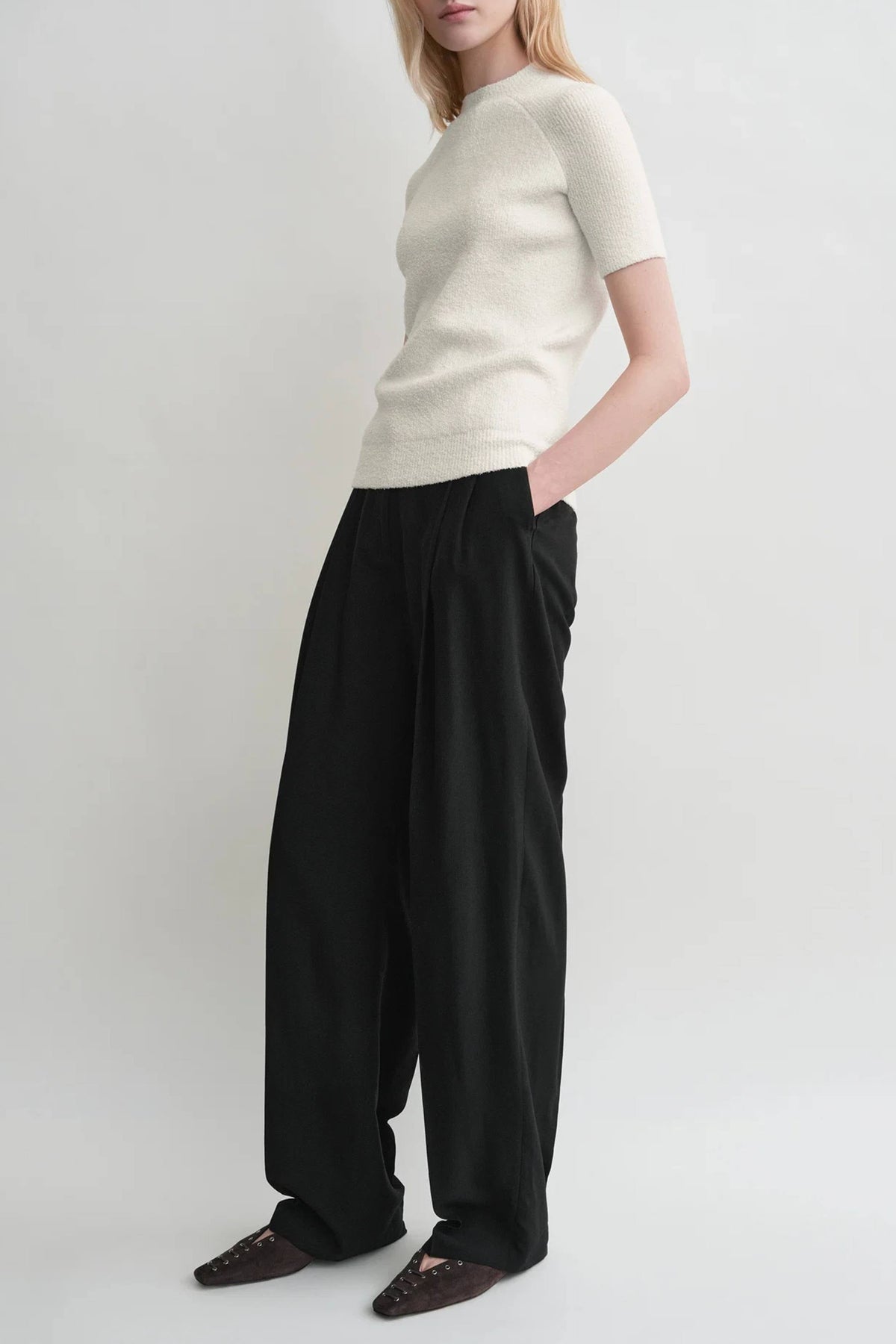 Totême Raglan-Sleeve Terry Knit Blouse
