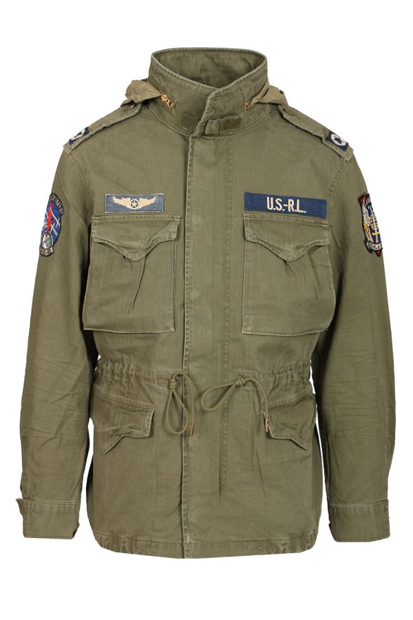 Ralph Lauren Cotton Jacket - Olive Mountain w/ Patches