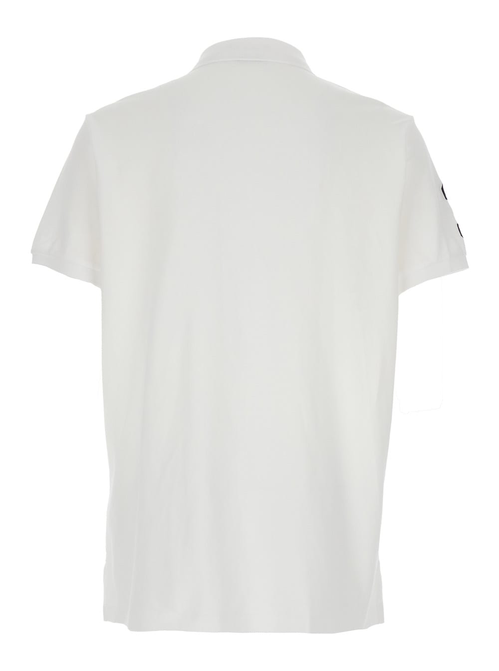Ralph Lauren Custom Slim Fit Polo Shirt With Pony Maxi Embroidery And Numeric Detail - White