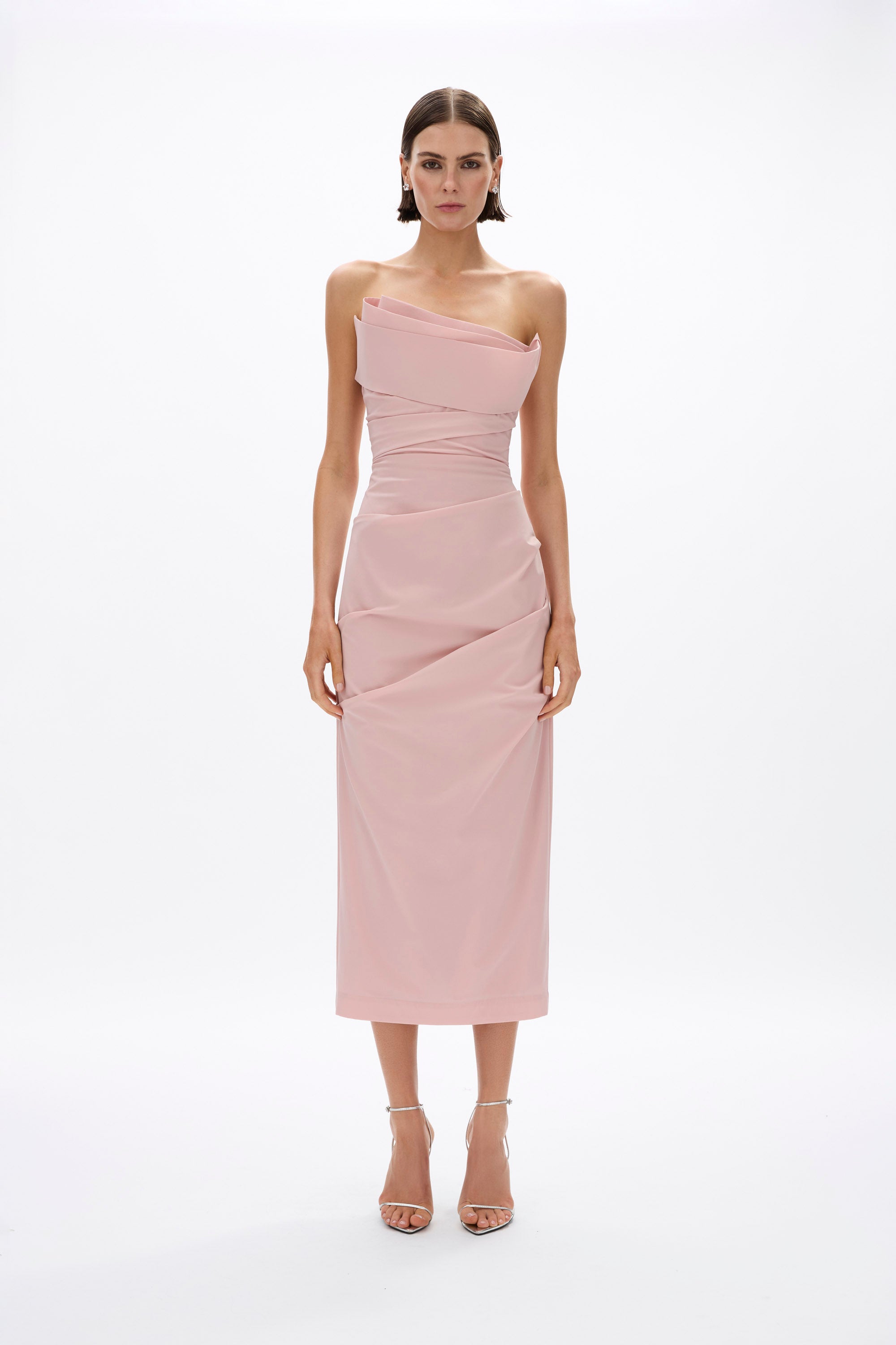 Rachel Gilbert Salma Strapless Dress - Rosewater