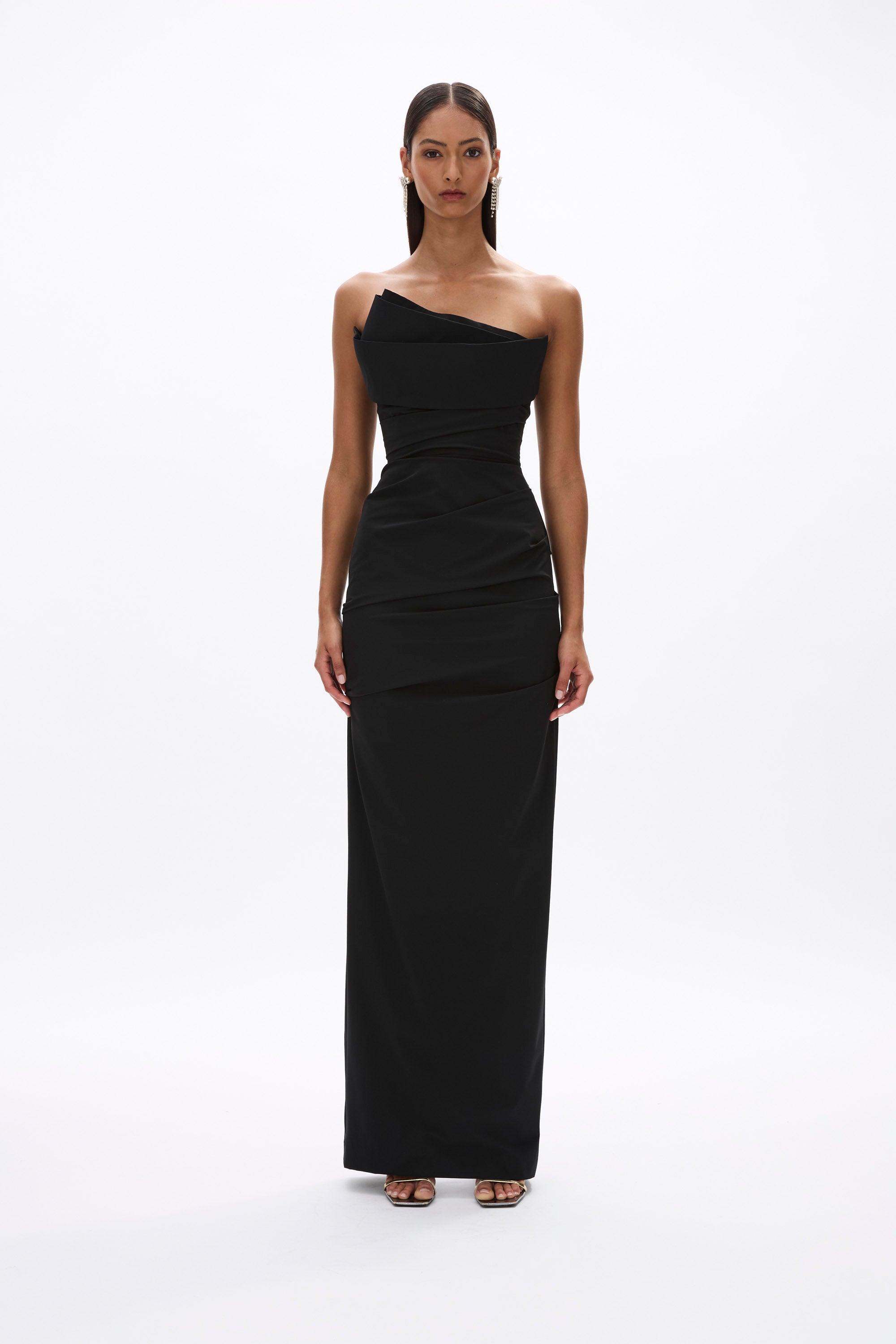 Rachel Gilbert Salma Strapless Gown - Black