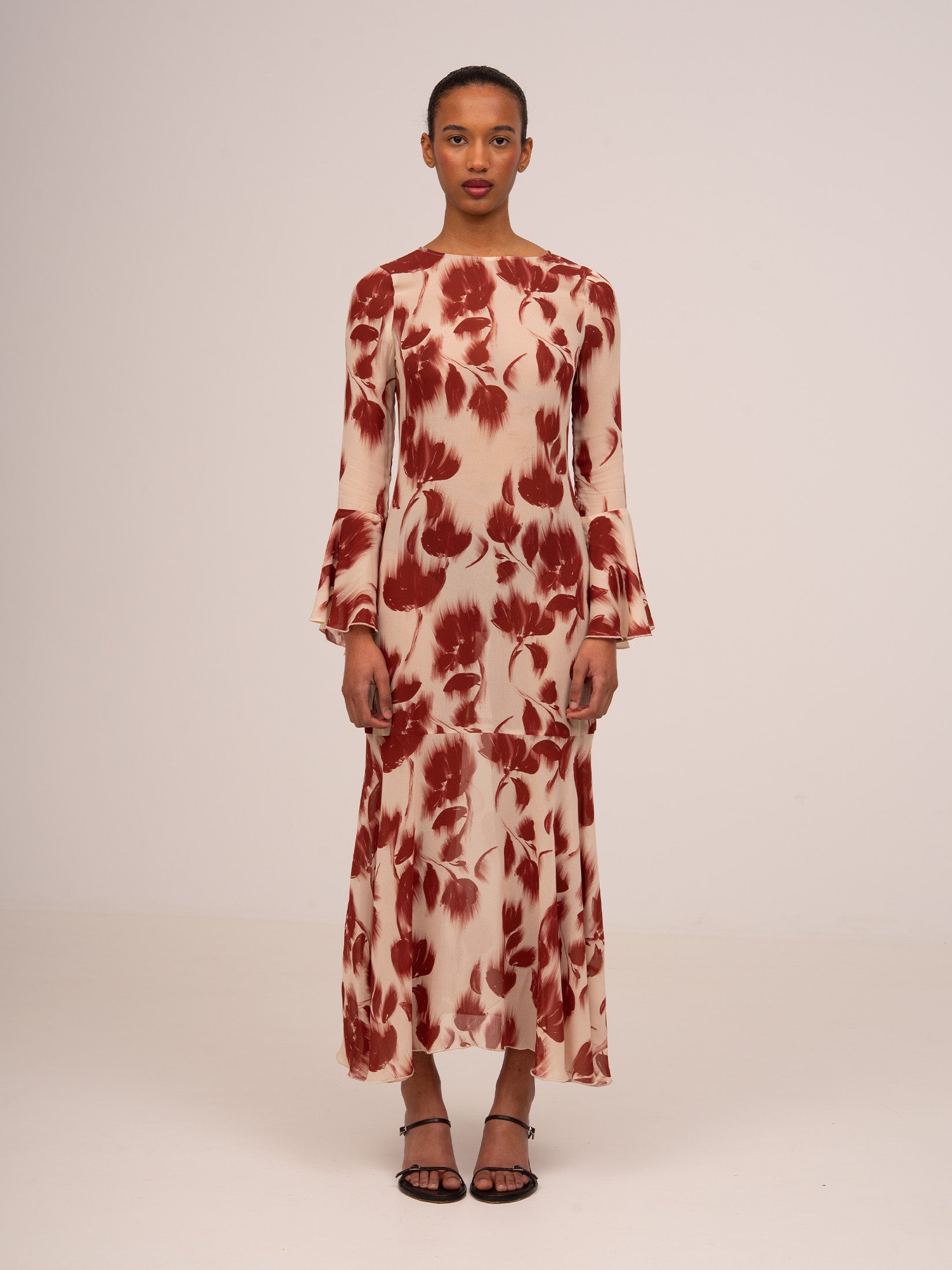 Carmen Says Jester Flower Print Midi Dress