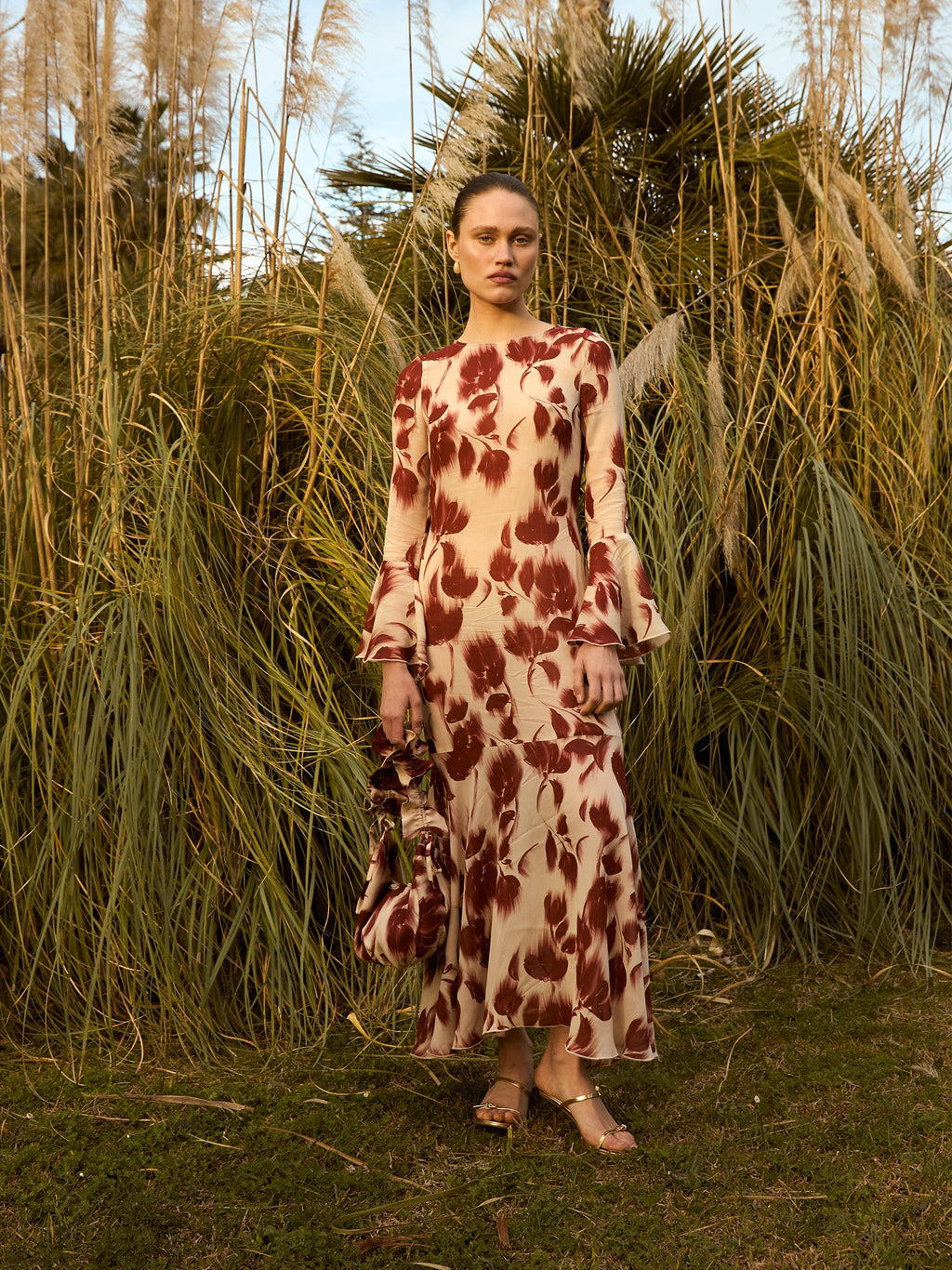 Carmen Says Jester Flower Print Midi Dress