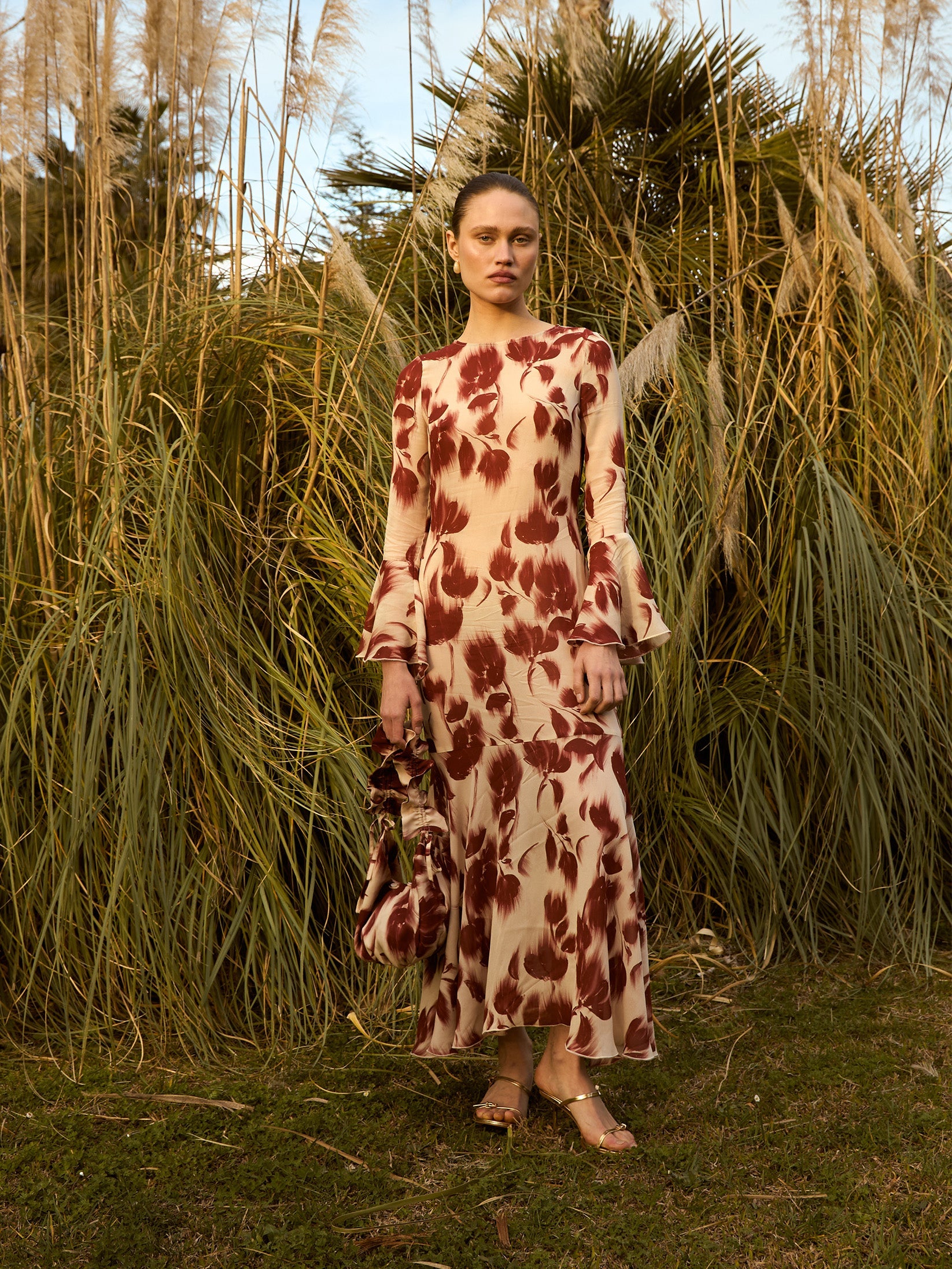 Carmen Says Jester Flower Print Midi Dress