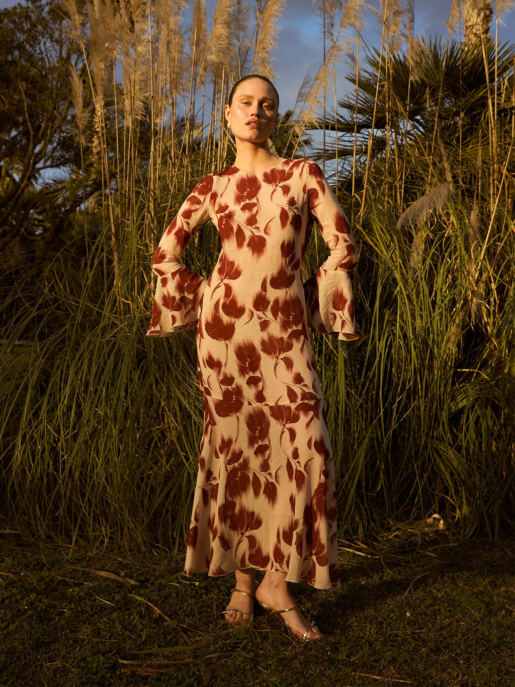 Carmen Says Jester Flower Print Midi Dress