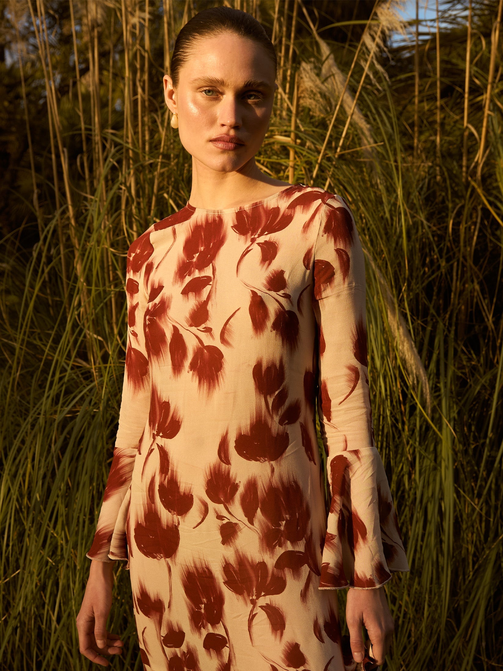 Carmen Says Jester Flower Print Midi Dress