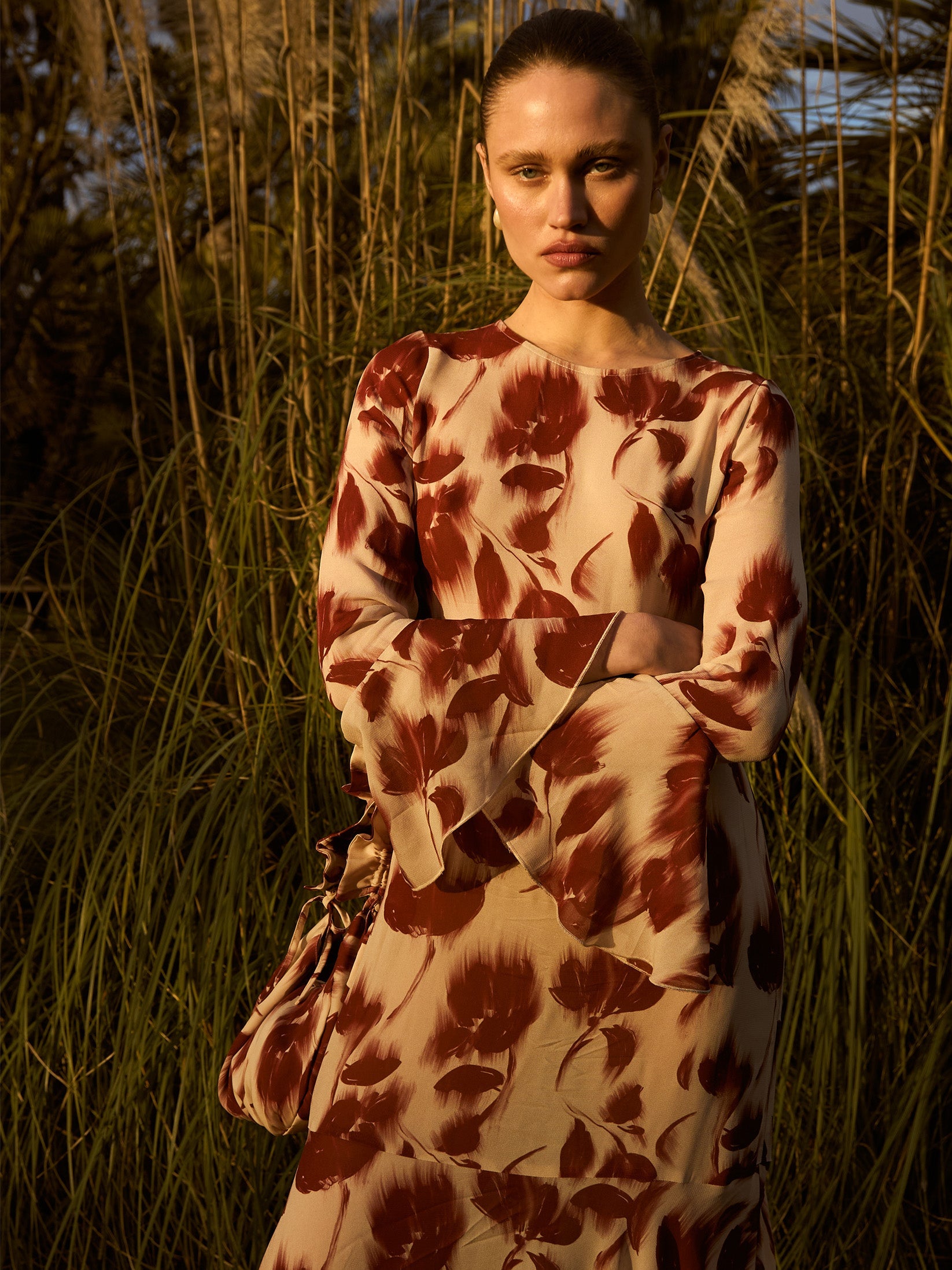 Carmen Says Jester Flower Print Midi Dress