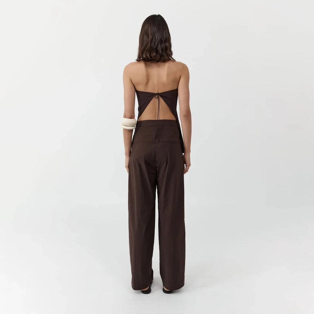 St. Agni Relaxed Pleat Pants - Bark