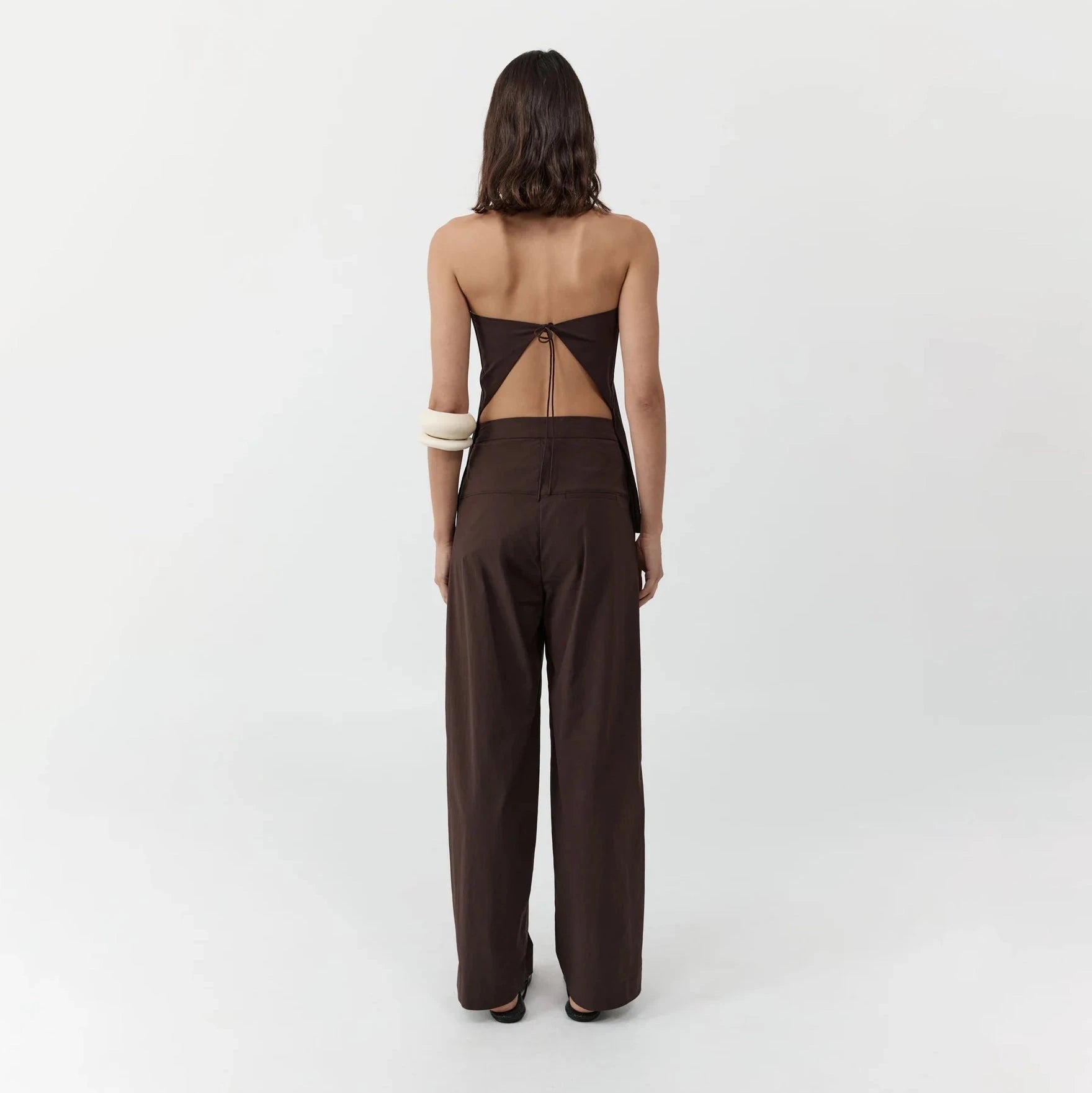 St. Agni Relaxed Pleat Pants - Bark