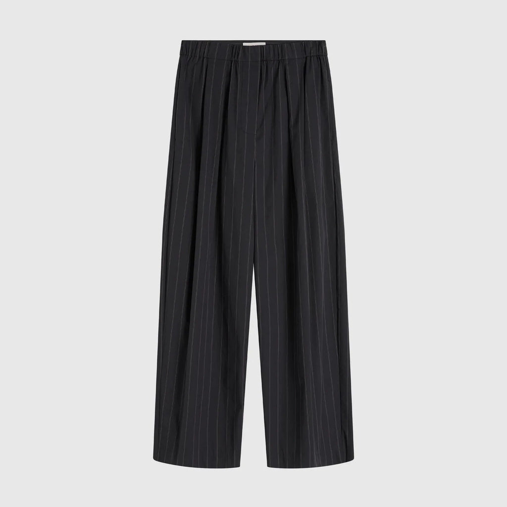 St. Agni Relaxed Pleat Pants - Ink Stripe