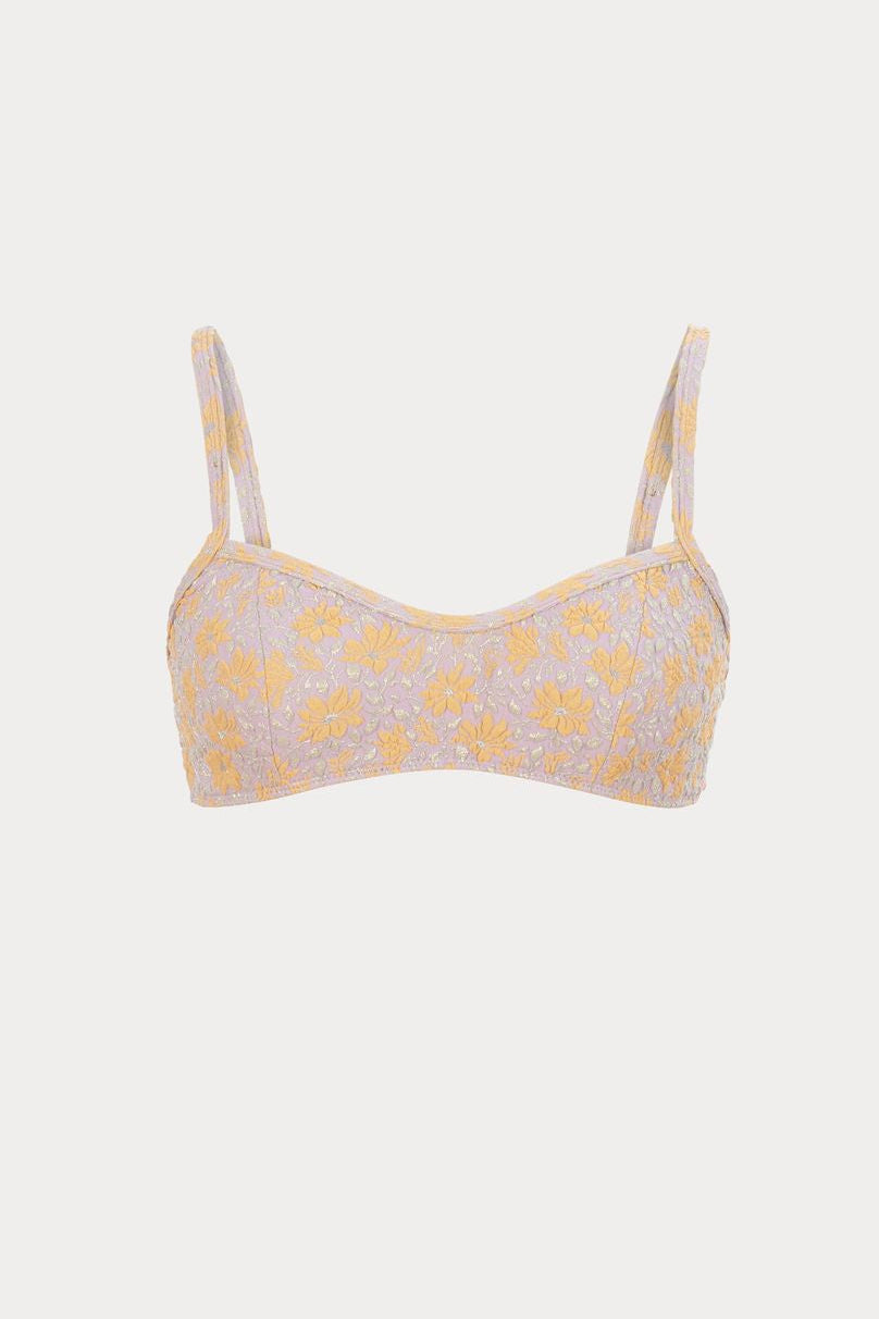 Rachel Comey Revival Top in Lilac Posy Jacquard Top