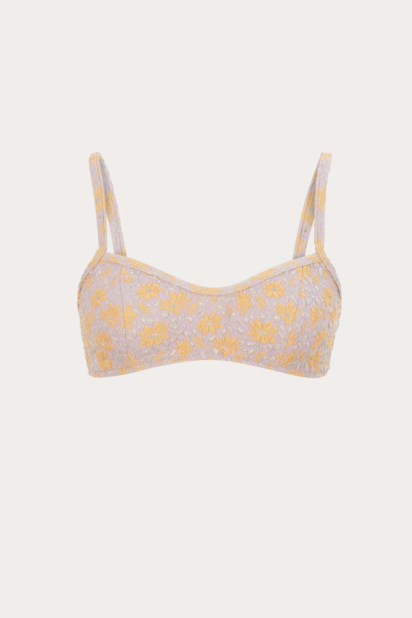 Rachel Comey Revival Top in Lilac Posy Jacquard Top