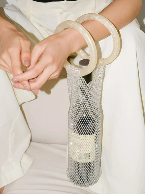 Ri-Ri-Ku RHINESTONE WINE BOTTLE TOTE