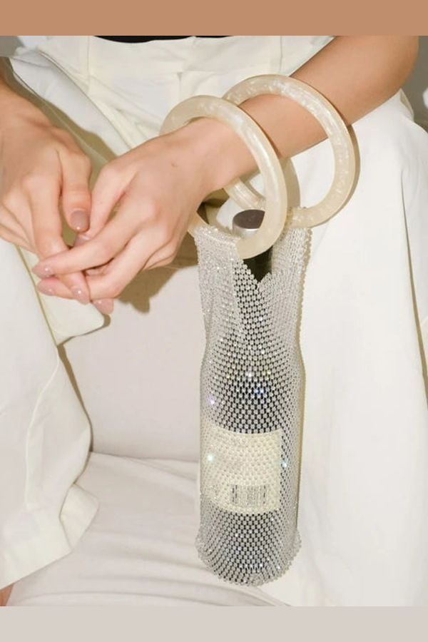 Ri-Ri-Ku RHINESTONE WINE BOTTLE TOTE