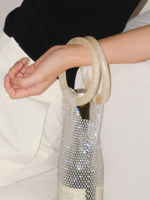 Ri-Ri-Ku RHINESTONE WINE BOTTLE TOTE