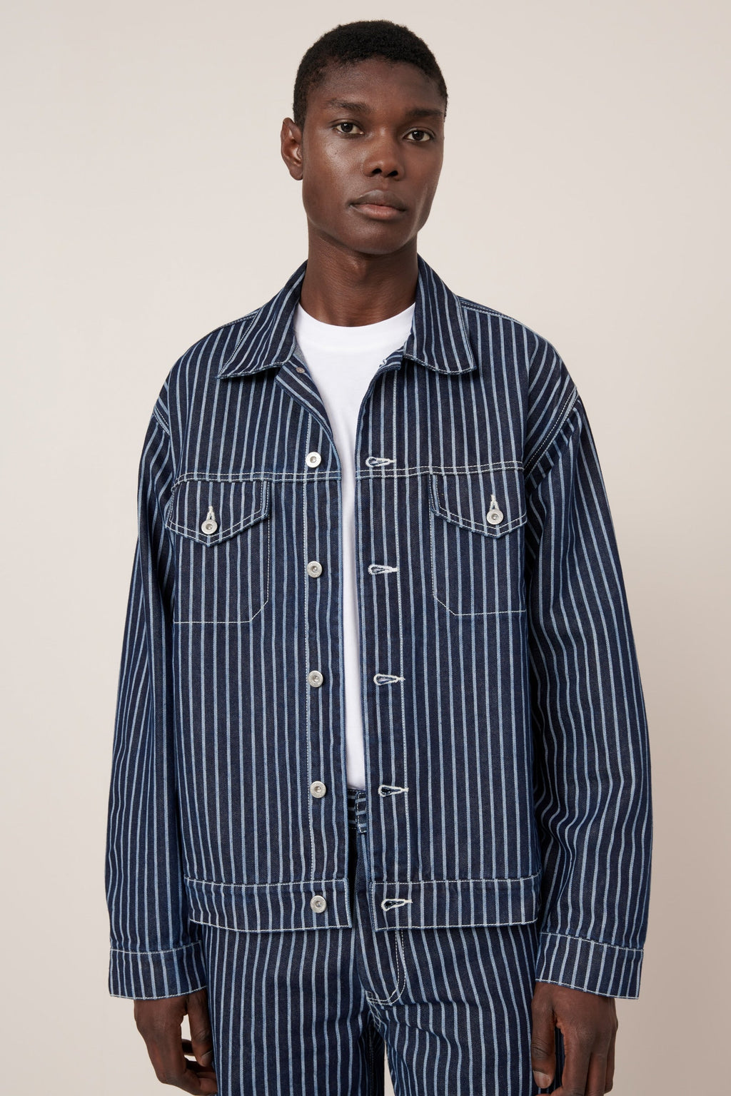 Kowtow Riley Jacket - Chalk-Stripe