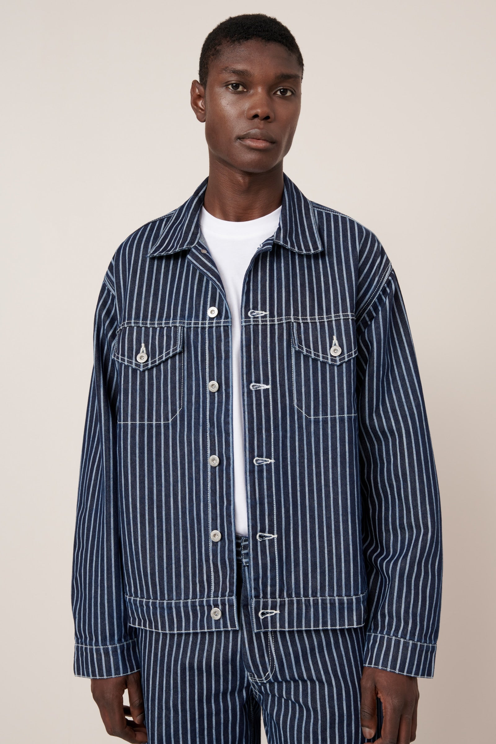 Kowtow Riley Jacket - Chalk-Stripe