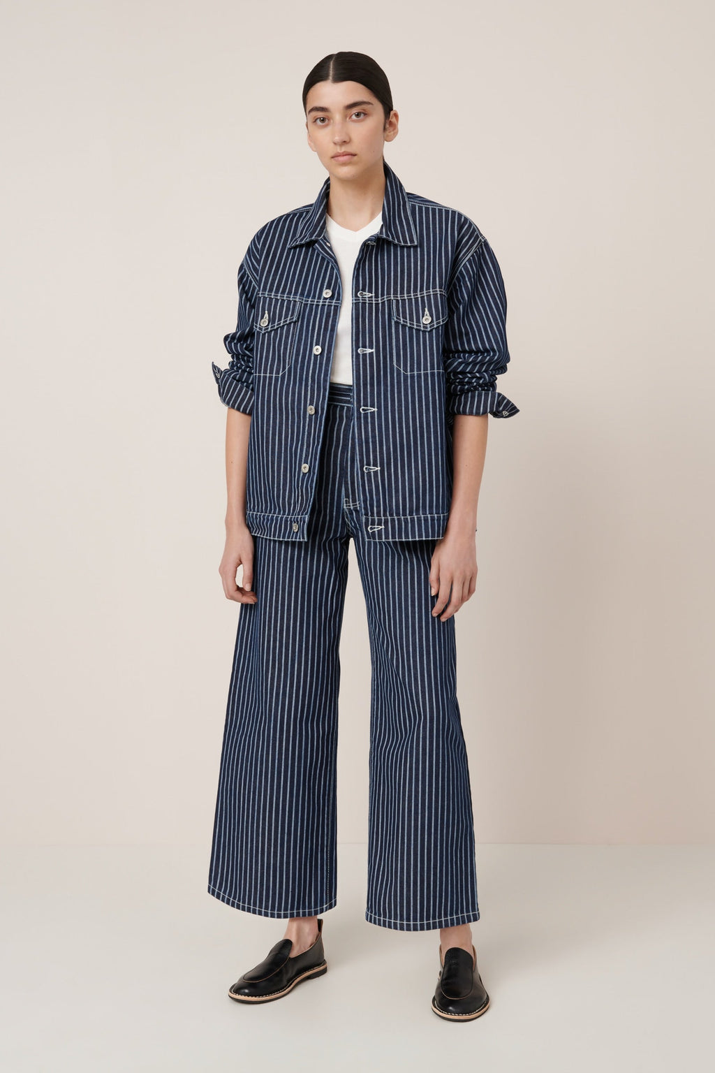 Kowtow Riley Jacket - Chalk-Stripe