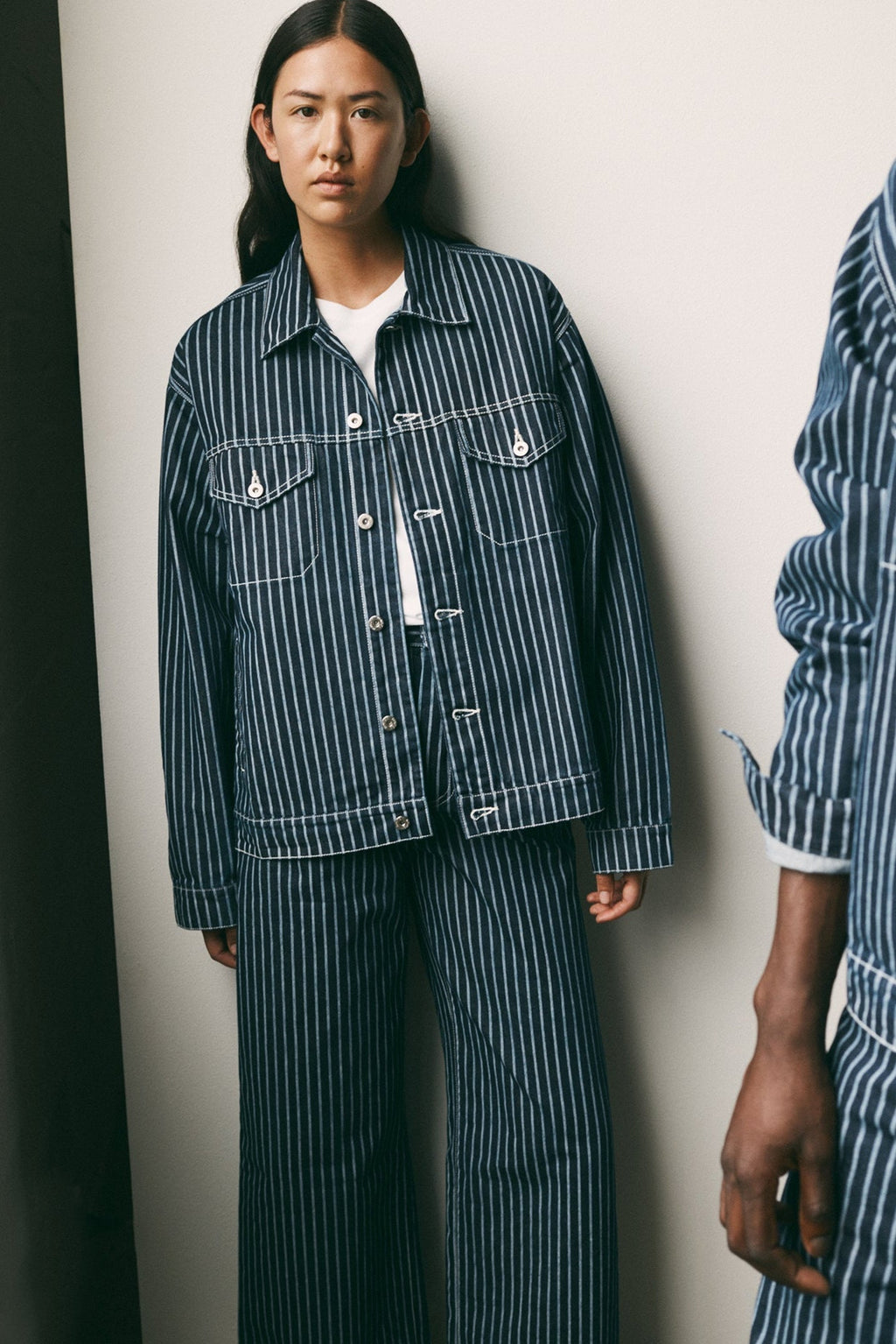 Kowtow Riley Jacket - Chalk-Stripe