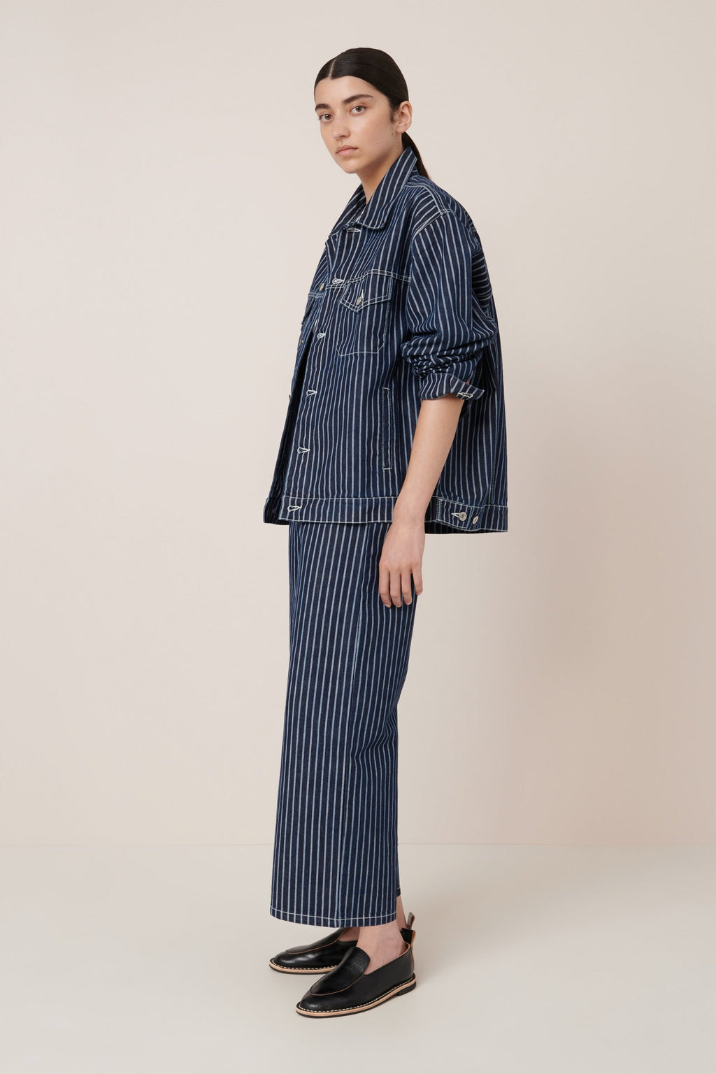 Kowtow Riley Jacket - Chalk-Stripe