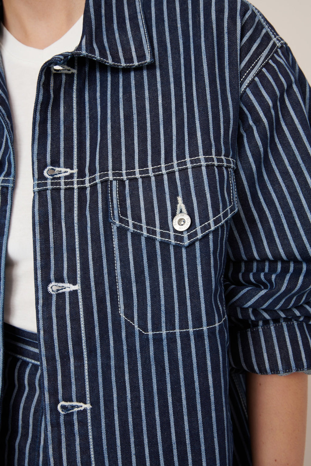 Kowtow Riley Jacket - Chalk-Stripe